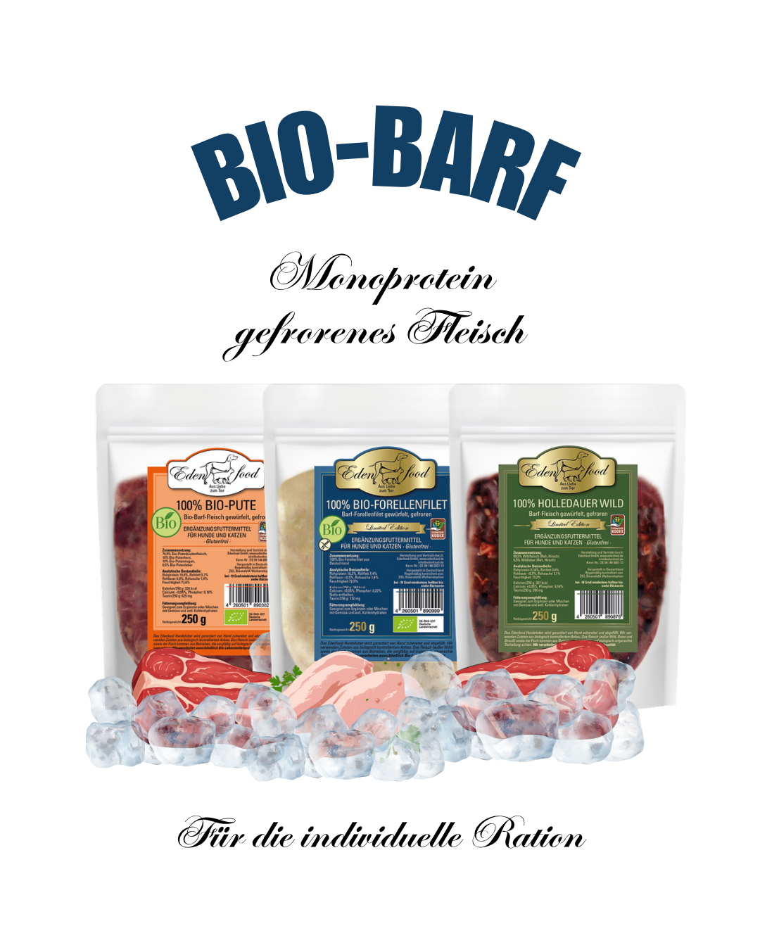 Edenfood Bio-BARF  für Katzen – individuelle Rohfütterung in Bio-Qualität