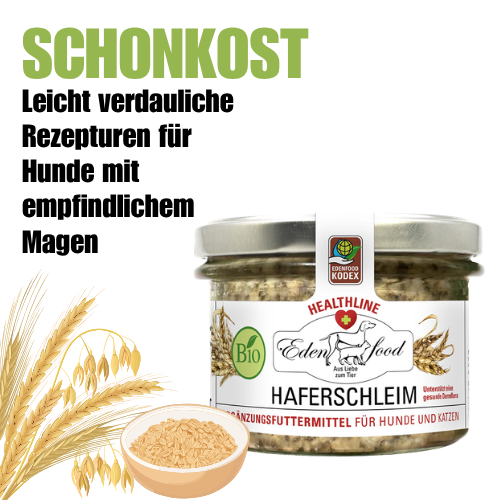 Edenfood Healthline Haferschleim – leicht verdauliche Bio-Schonkost für Hunde mit empfindlichem Magen