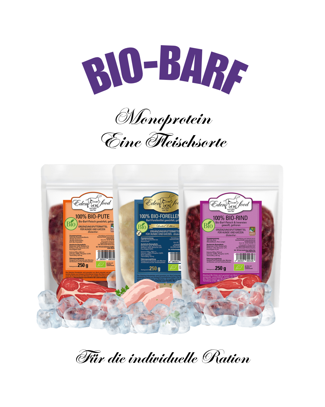Bio-BARF aus zertifiziertem Bio-Fleisch für Hunde