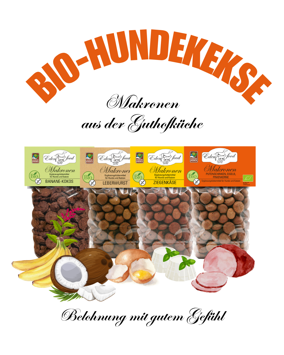 Bio-Hundekekse ohne künstliche Zusatzstoffe