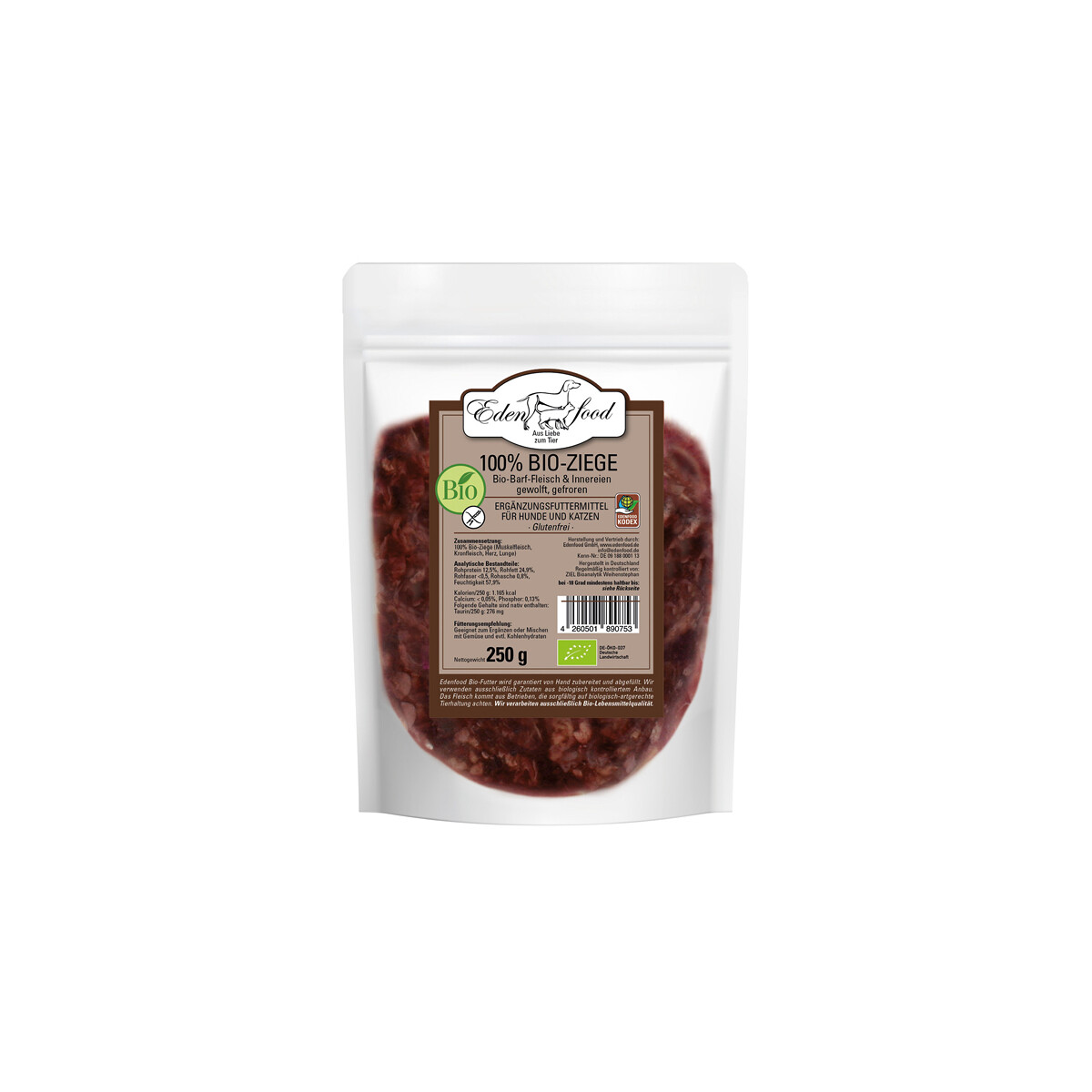100% BARF Bio-Ziege-Innereien von Edenfood