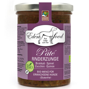 Edenfood Hundefutter Bio Rinderzunge PÂTÉ 370g