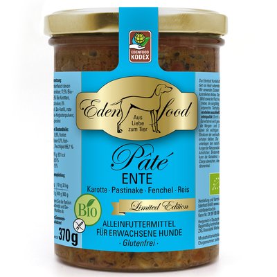 Edenfood Hundemenü Ente Pâté- limted Edition, 370g
