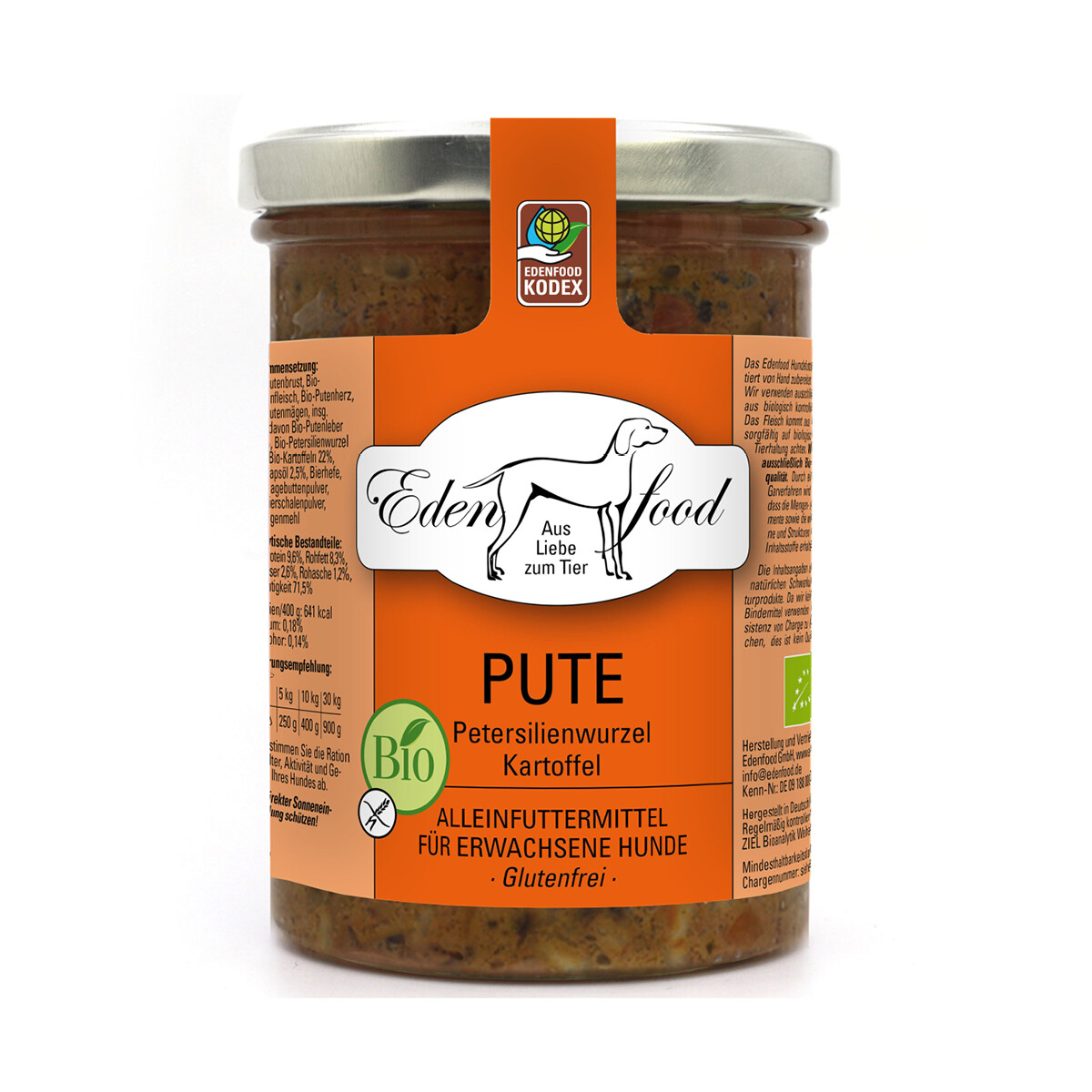 Edenfood Hundefutter Bio Pute 370g
