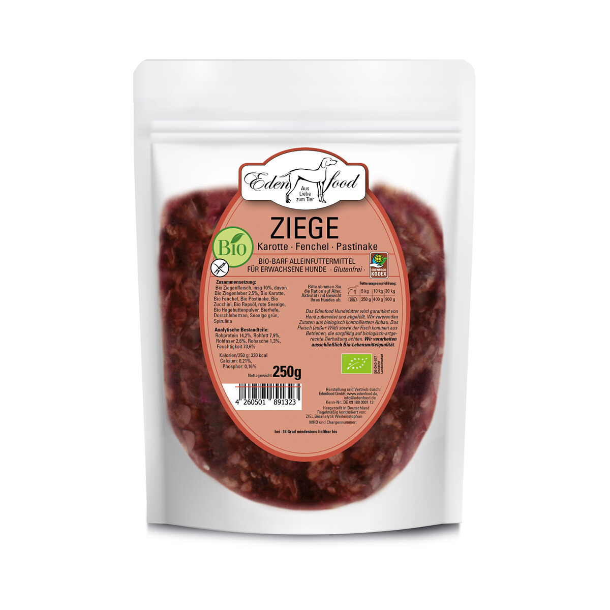 Bio-BARF Menü Bio-Ziege von Edenfood