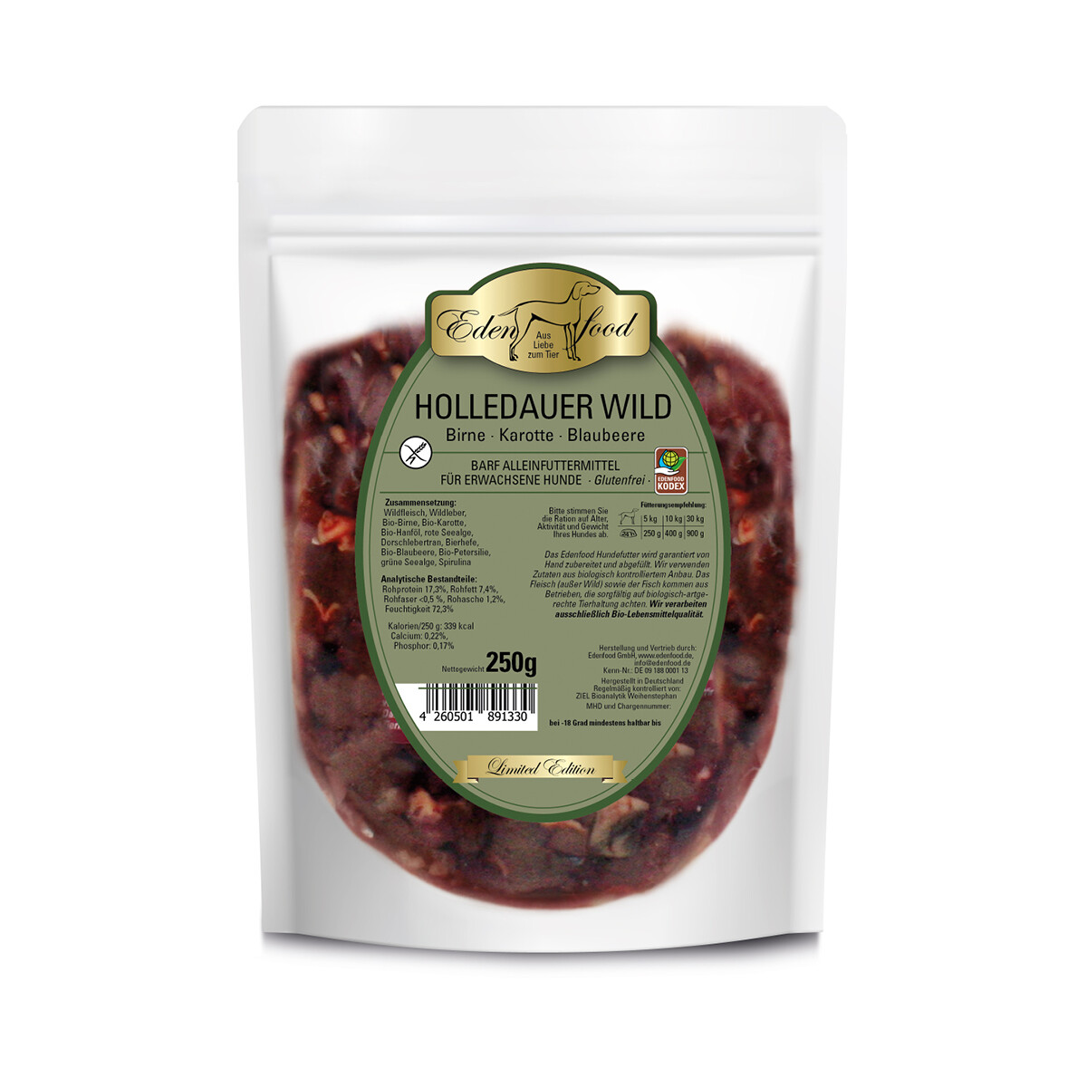 BARF Menü Holledauer Wild von Edenfood