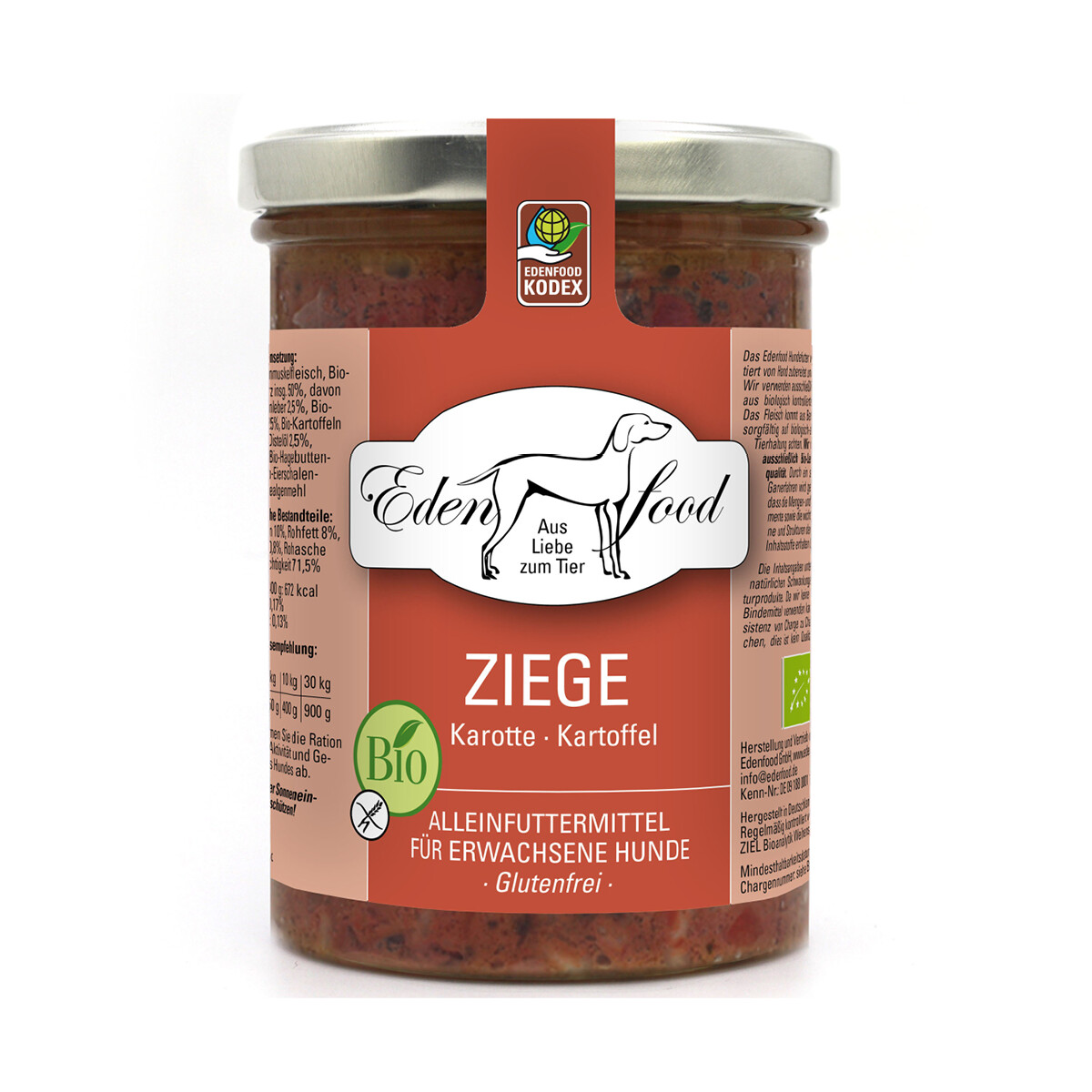 Edenfood Hundefutter Bio-Ziege 370g