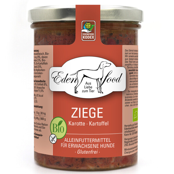 Edenfood Hundefutter Bio-Ziege 370g