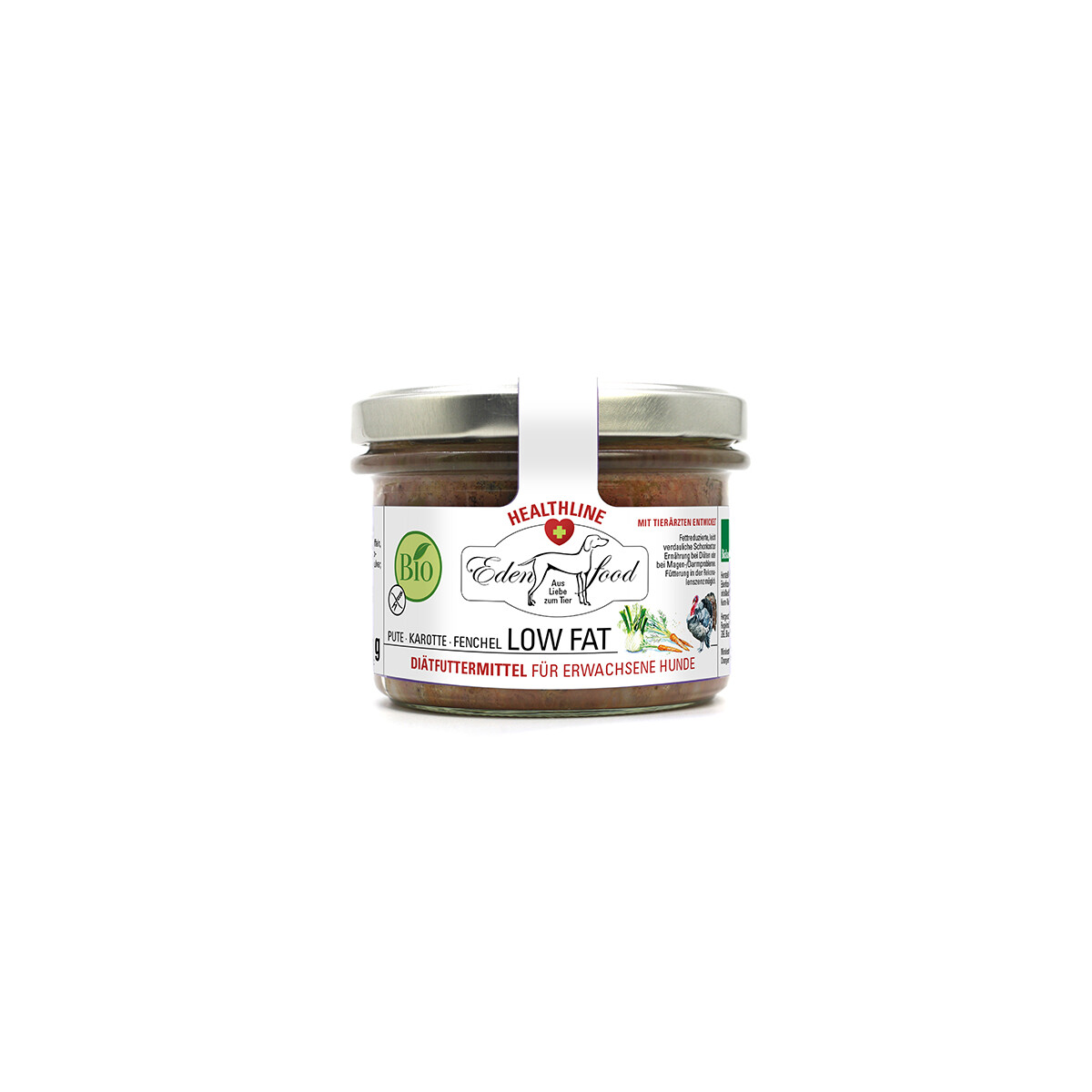 Bio-Healthline Low Fat Hundemenü - Pute 170g von...
