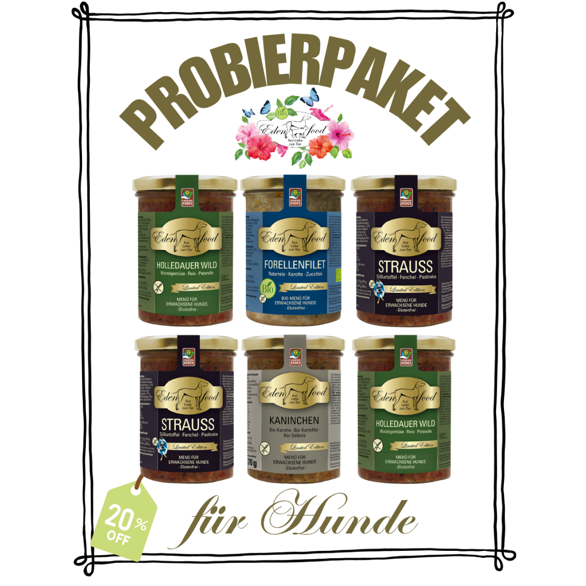Probierpaket für Hunde – 6 x Limited Edition Hund