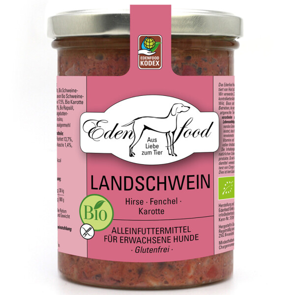 Edenfood Hundefutter Bio Landschwein