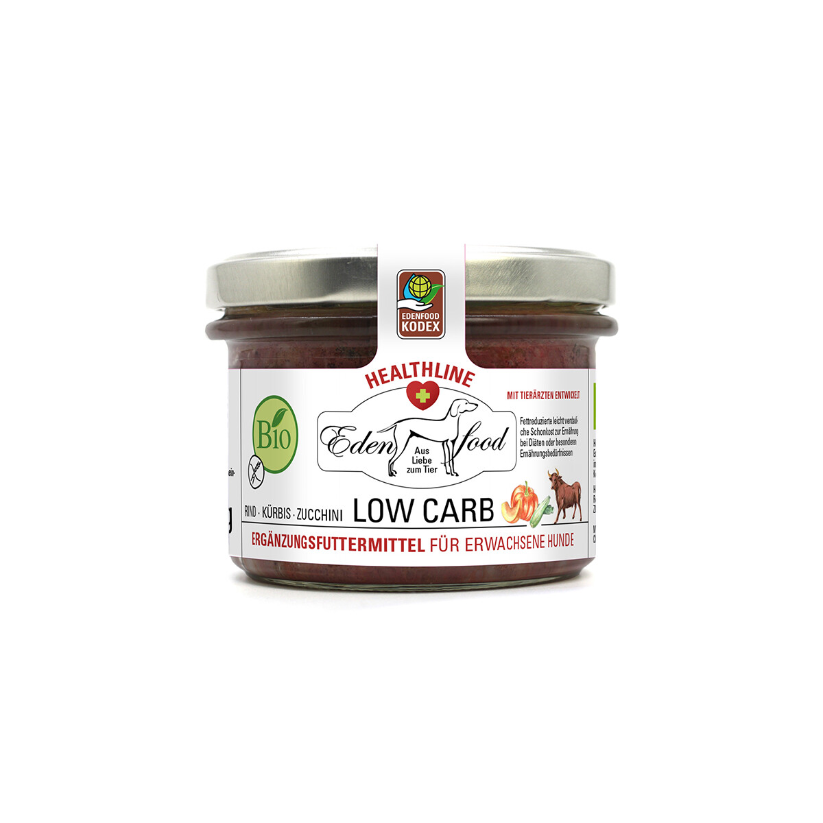 Bio-Healthline Low Carb Hundemenü Rind im Glas – 