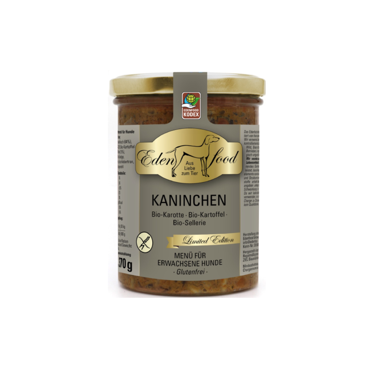 Edenfood Bio-Kaninchen Hundefutter – Hypoallergenes...