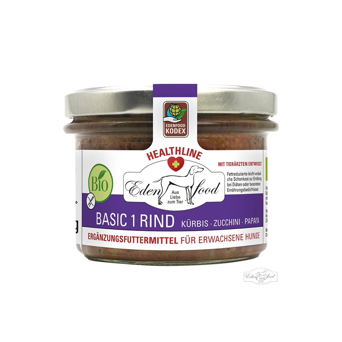 Bio-Healthline BASIC 1 Rind 170g Glas – Getreidefreie 