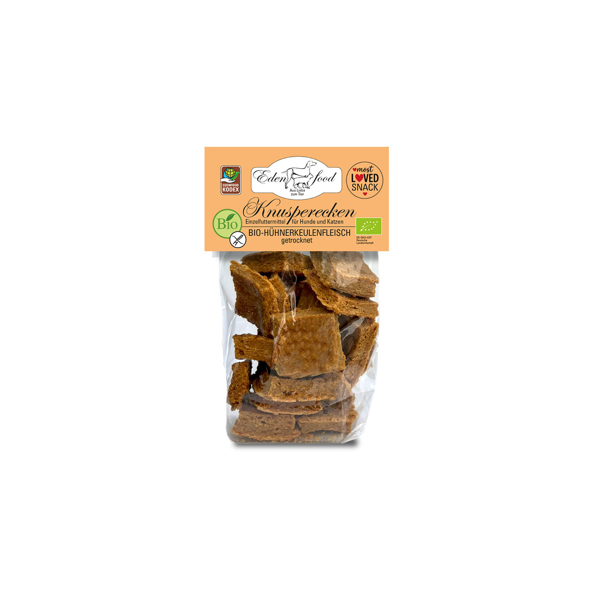 Bio-Knusperecken aus 100 % Hühnerfleisch – knuspr