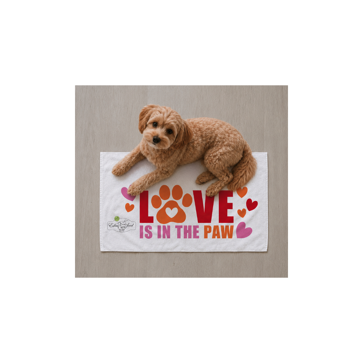 Mikrofaser Hundehandtuch Love is in the  box