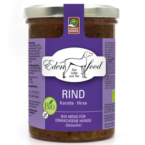 Edenfood Hundefutter Bio-Rind 2 (Bio-Rindfleisch, Karotte...