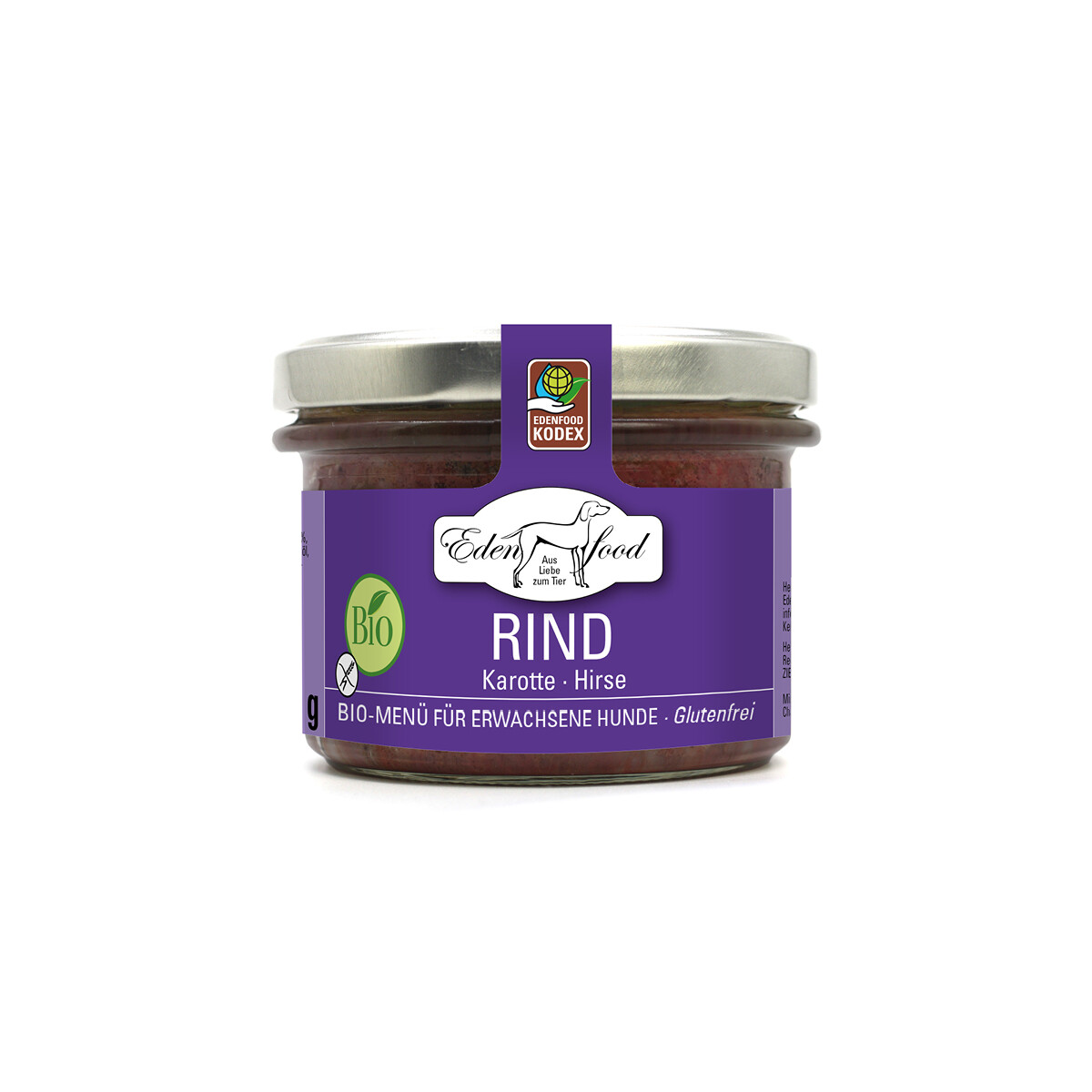 Edenfood Hundefutter Bio-Rind 2 (Bio-Rindfleisch, Karotte...