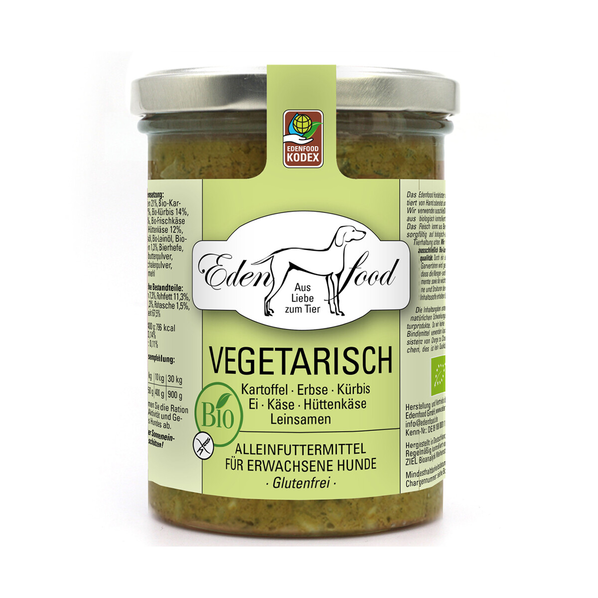 Edenfood Hundefutter Bio Vegetarisch 370g