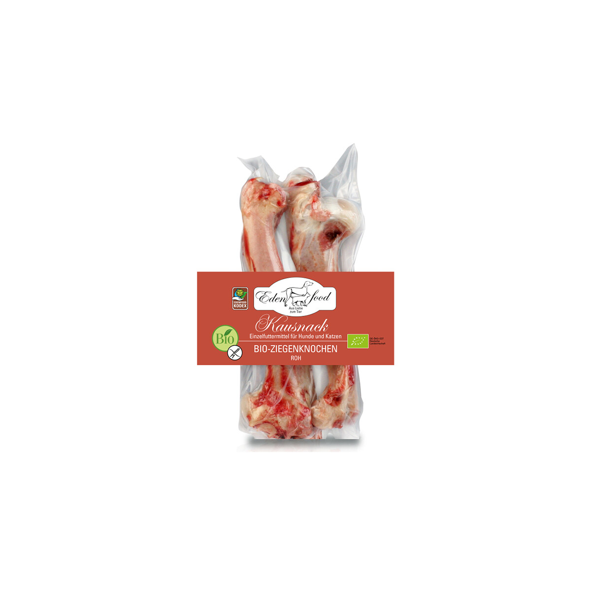 100% BARF Bio-Ziegenknochen von Edenfood box