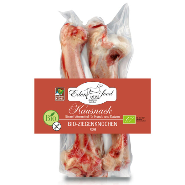 100% BARF Bio-Ziegenknochen roh (300g)